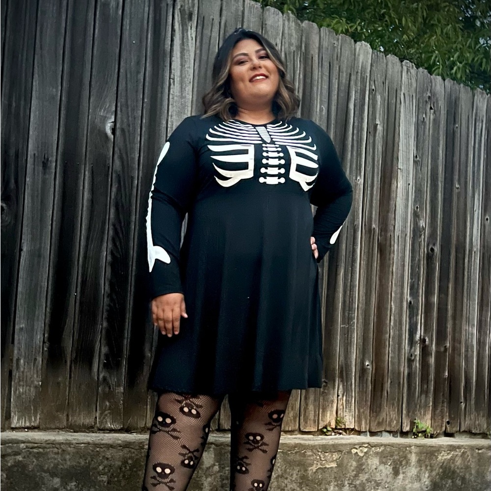 Skeleton Dress -Long Sleeve 2XL